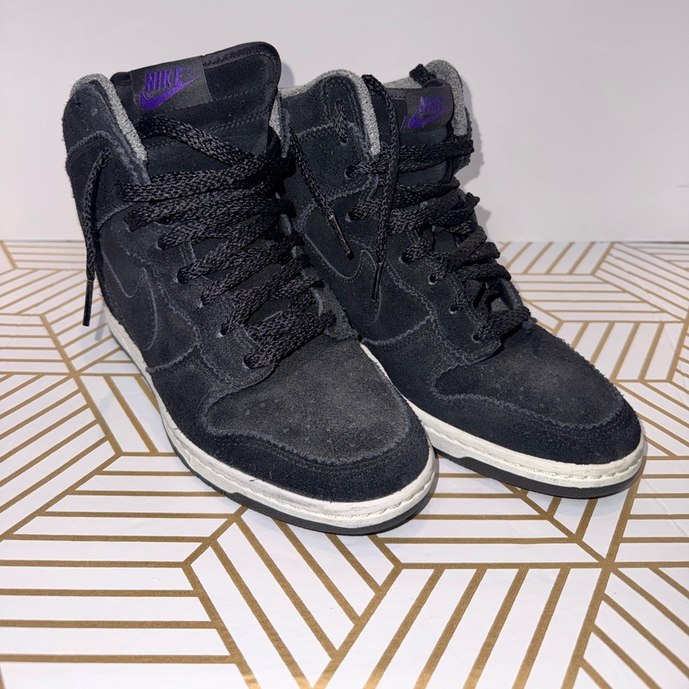 Nike Dunk Sky Hi hidden wedge suede sneakers